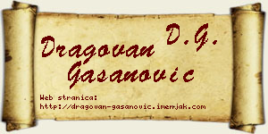 Dragovan Gašanović vizit kartica